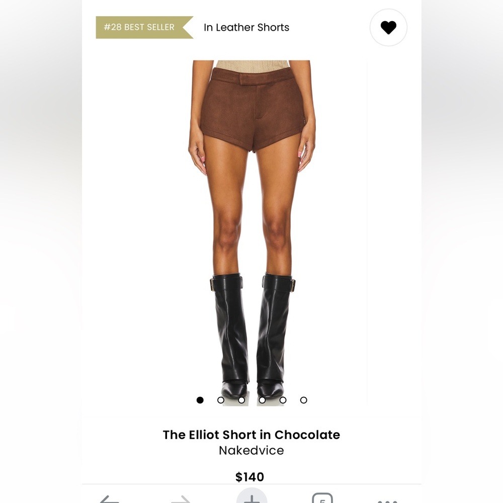 Nakedvice Elliot Short in Chocolate (Revolve) XL